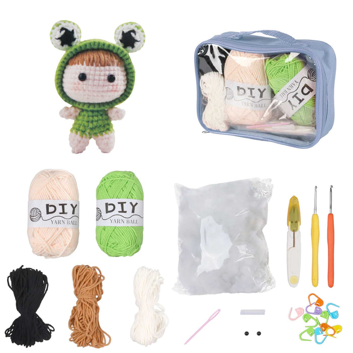 bamboomn Frosch the Frog Doll Kawaii Chibis Crochet Kit