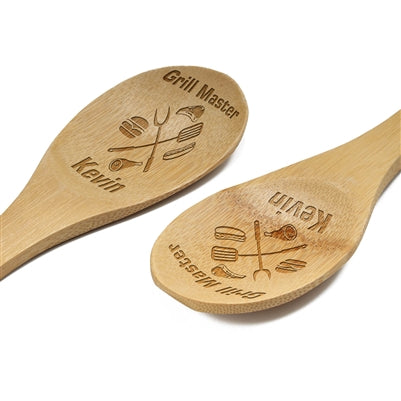 bamboomn Grill Master Custom Engraved Serving Spoon