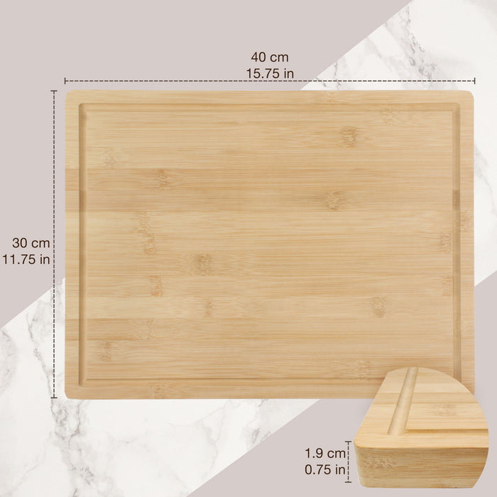 Bamboomn Grooved Bamboo Cutting Board 15.75" X 11.75" X 0.75"