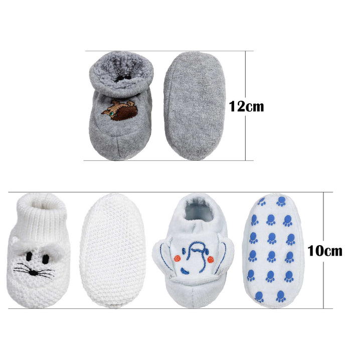 Bamboomn Infant Toddler Soft Furry Plush Cozy Fuzzy Booties Slippers