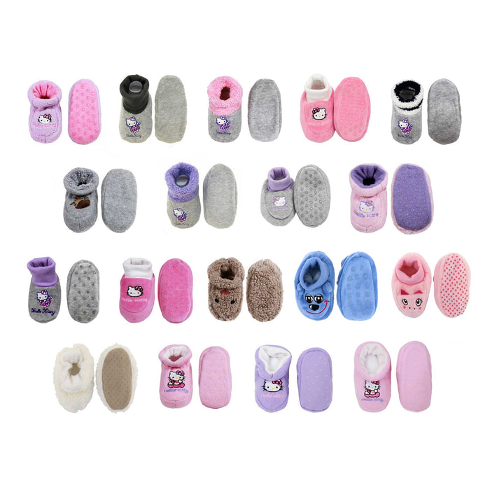 bamboomn Infant Toddler Soft Furry Plush Cozy Fuzzy Booties Slippers