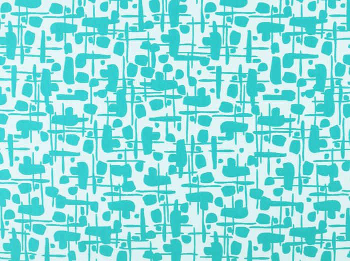 bamboomn Jive Turquoise Covington Upholstery Fabric