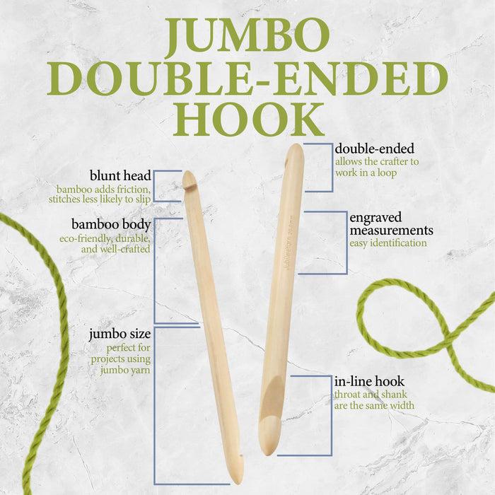 Bamboomn Jumbo Double Ended Bamboo Tunisian Crochet Hook
