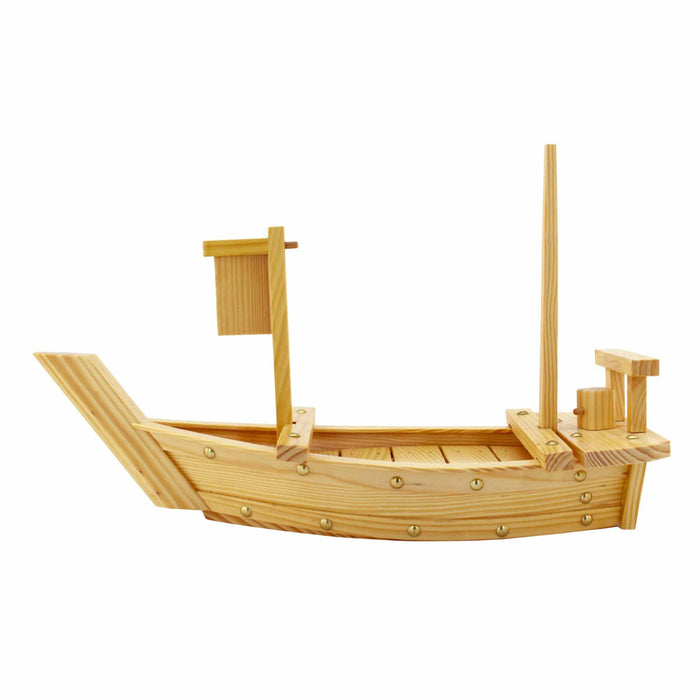 bamboomn Large Wooden Sushi Display Serving Tray Boat