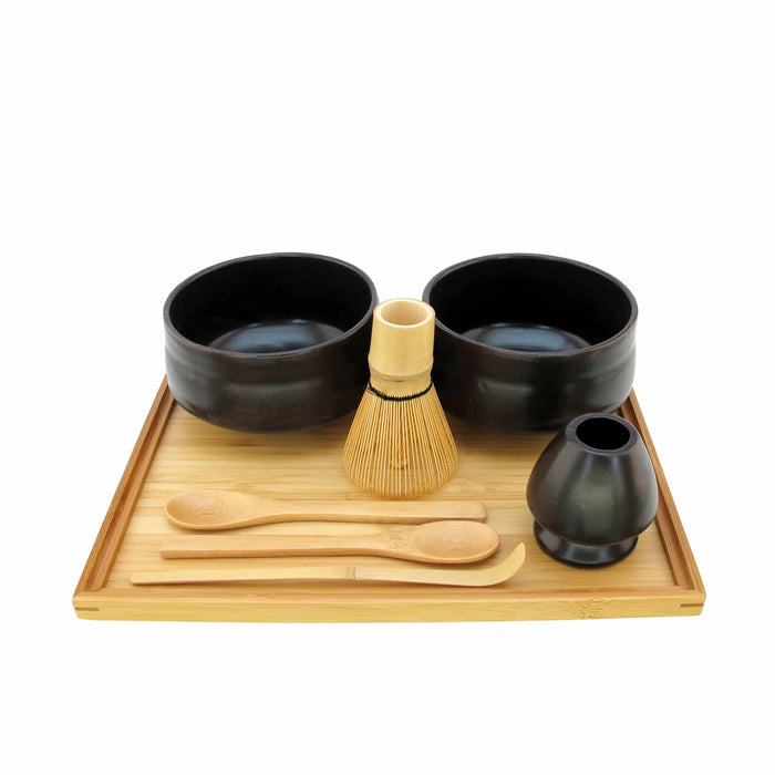 Bamboomn Matcha Bowl Set With 2 Bowls Tea Whisk Rest Tray 2 Teaspoons And Chashaku