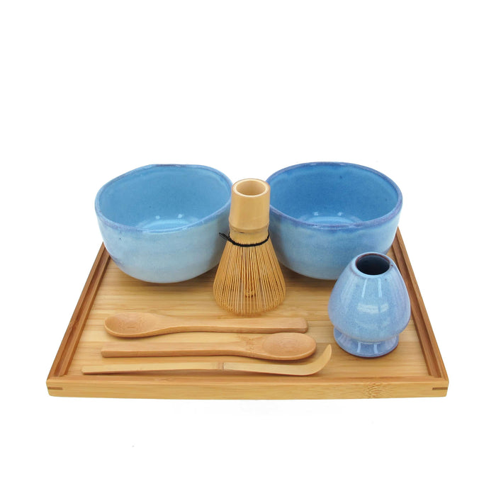 Bamboomn Matcha Bowl Set With 2 Bowls Tea Whisk Rest Tray 2 Teaspoons And Chashaku
