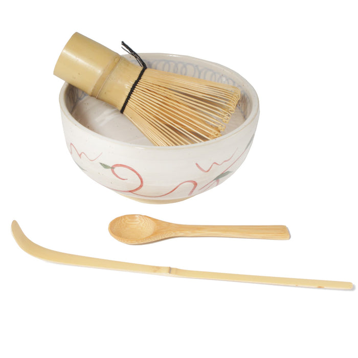 Bamboomn Matcha Chawan Matcha Bowl Tea Whisk Chashaku Small Spoon Starter Set
