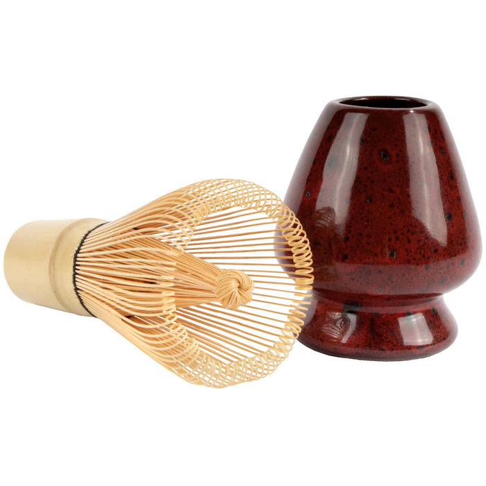Bamboomn Matcha Tea Whisk Set - Bamboo Chasen And Whisk Holder Rest Set