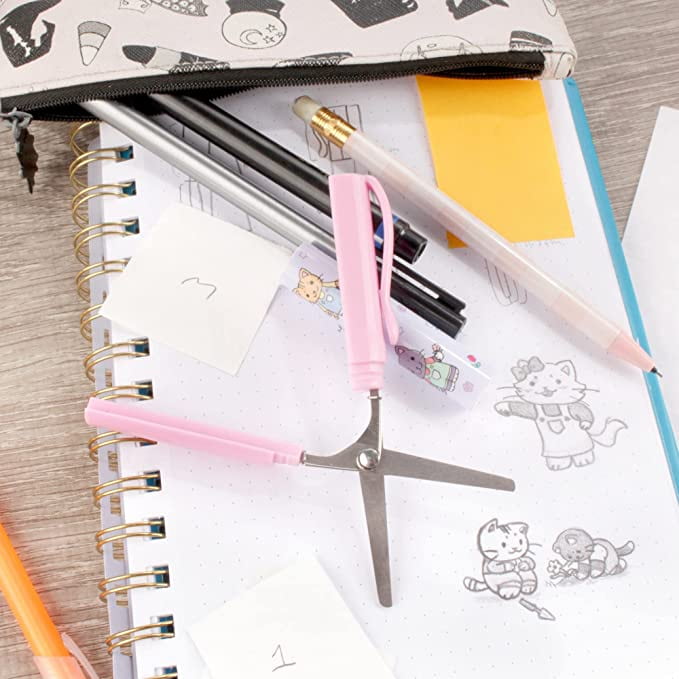 Bamboomn Mini Pen-Style And Push Portable Safety Scissors Set