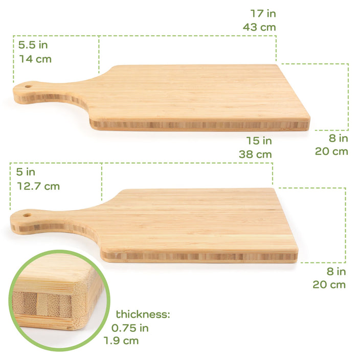 Bamboomn Paddle Bamboo Cutting Boards W/ Hanging Hole