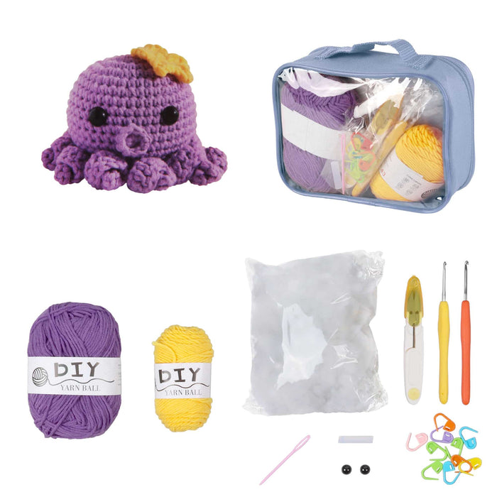 bamboomn Ryushi the Octopus Kawaii Chibis Crochet Kit