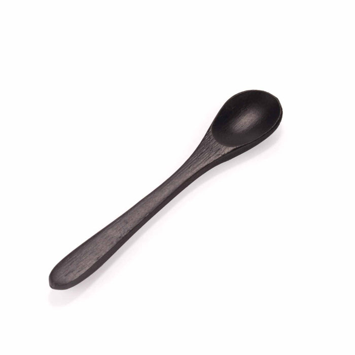 Bamboomn Small Bamboo Salt/Spice Spoon - Oval Head - Black