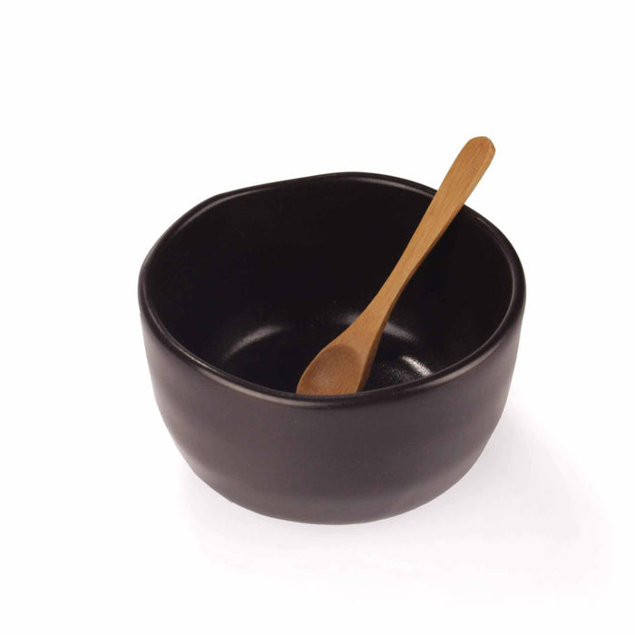 Bamboomn Small Bamboo Salt/Spice Spoon - Oval Head - Carbonized Brown