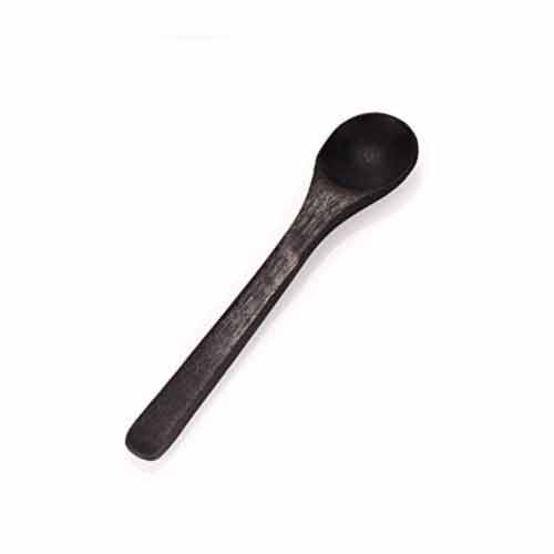 Bamboomn Small Bamboo Salt/Spice Spoon - Round Head - Black
