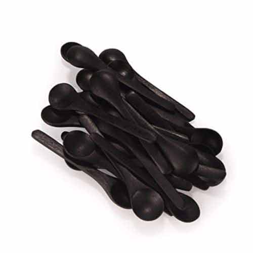 Bamboomn Small Bamboo Salt/Spice Spoon - Round Head - Black