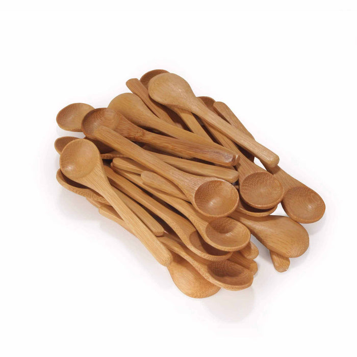 Bamboomn Small Bamboo Salt/Spice Spoon - Round Head - Carbonized Brown