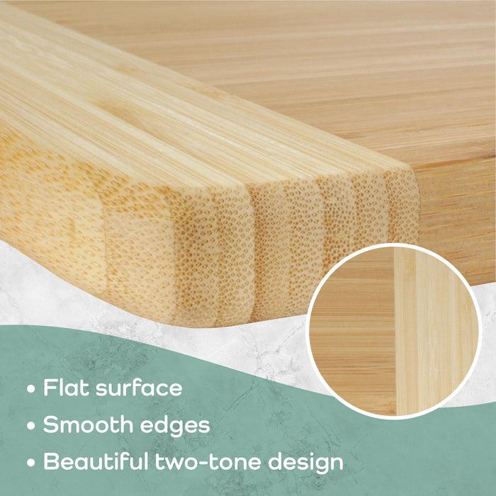 Bamboomn Small Two-Tone Bamboo Cutting Board 12" X 8" X 0.75"