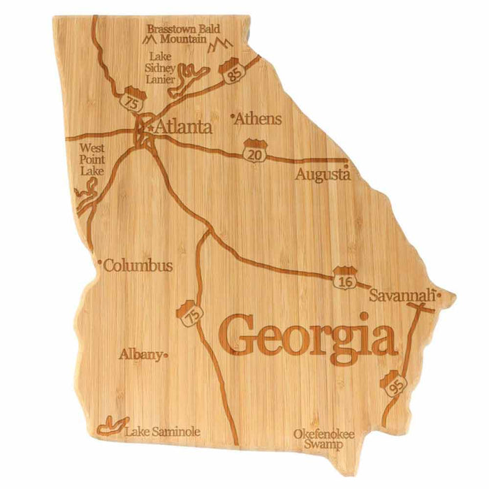 Bamboomn State Silhouette Engraved With Map: Various States