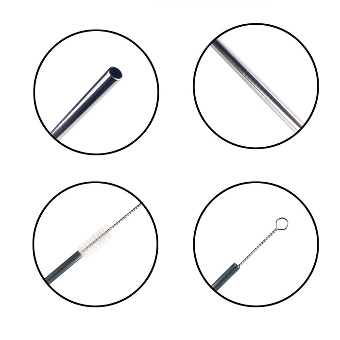 Bamboomn Thick Straight Reusable Stainless Steel Straws