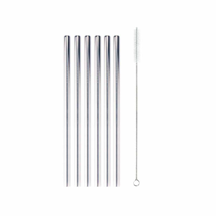 bamboomn Thick Straight Reusable Stainless Steel Straws