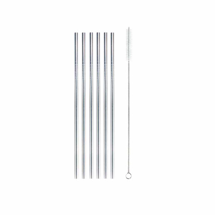 bamboomn Thin Straight Reusable Stainless Steel Straws