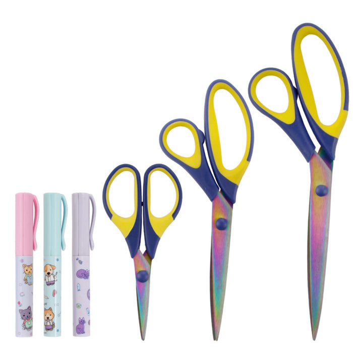 Bamboomn Titanium Softgrip Scissors Set With Mini Pen Scissors