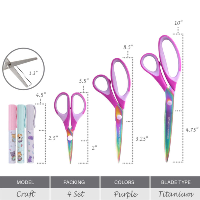 Bamboomn Titanium Softgrip Scissors Set With Mini Pen Scissors