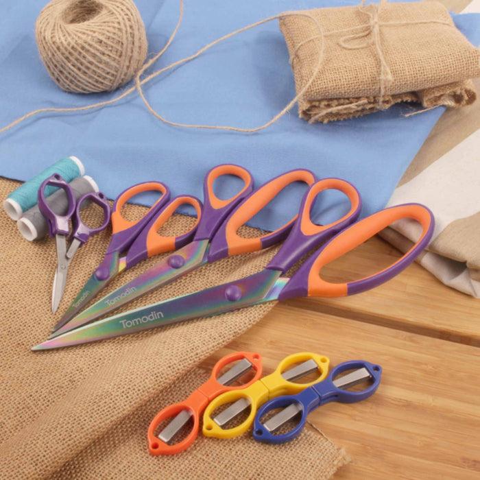 Bamboomn Titanium Softgrip Scissors Sets & Small Folding Travel Scissors