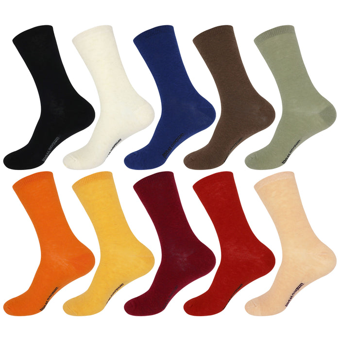 bamboomn Unisex Bamboo Rayon Wool Blend Athletic Crew Socks
