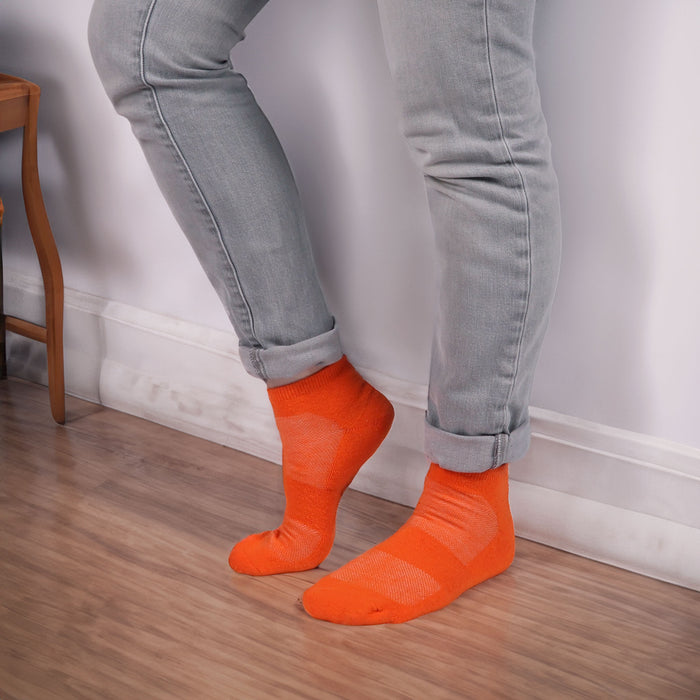 Bamboomn Unisex Bamboo Rayon Wool Blend Athletic Quarter Socks