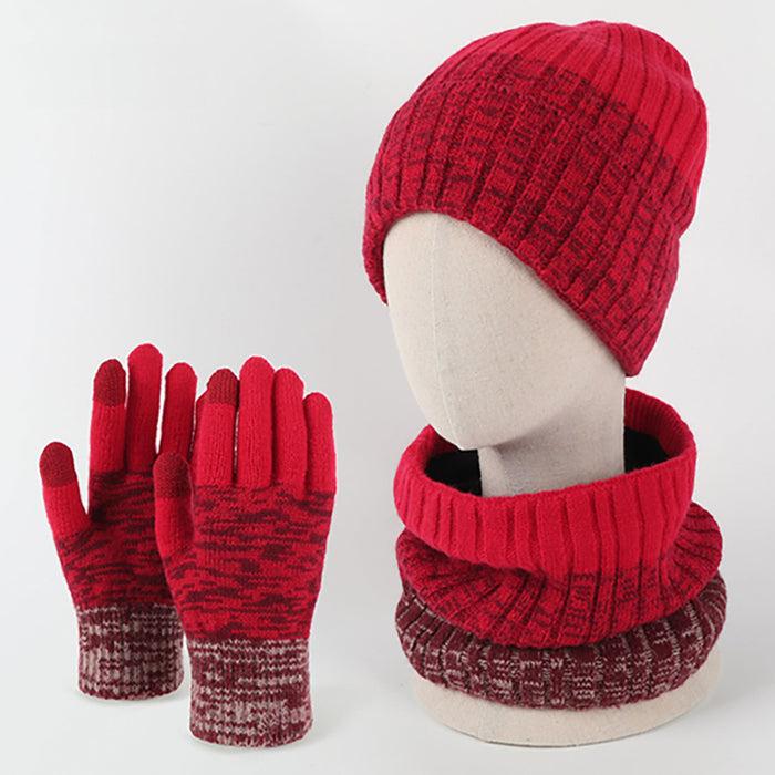 Bamboomn Unisex Winter Beanie Infinity Scarf And Glove Set
