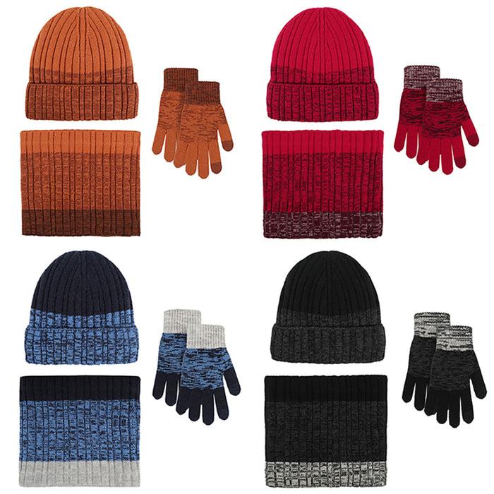 bamboomn Unisex Winter Beanie Infinity Scarf and Glove Set