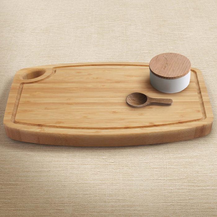 Bamboomn Vertical Cut Bamboo Cutting Board With Hanging Hole 11.75" X 8.63" X 0.40"/0.75"