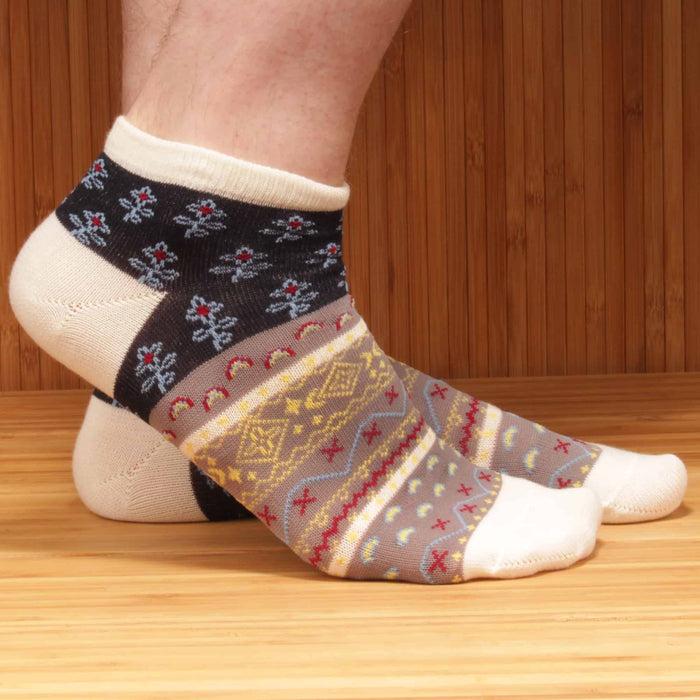 Bamboomn Vintage Style Knitted Colorful Cotton Anklet Socks
