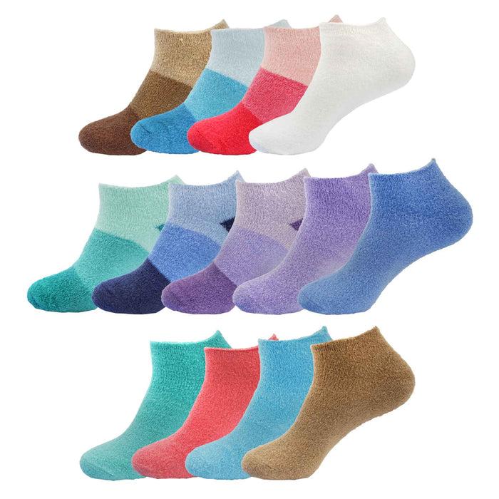bamboomn Women's Aloe Infused Fuzzy Nylon Socks: 3 Pairs