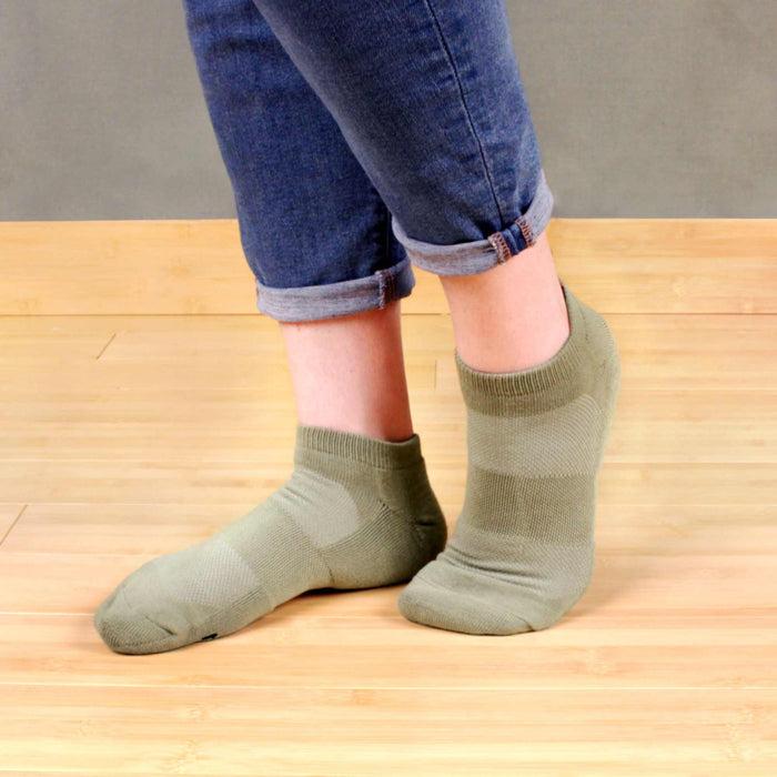 Bamboomn Women's Bamboo Athletic Ankle Socks: 2 Pairs