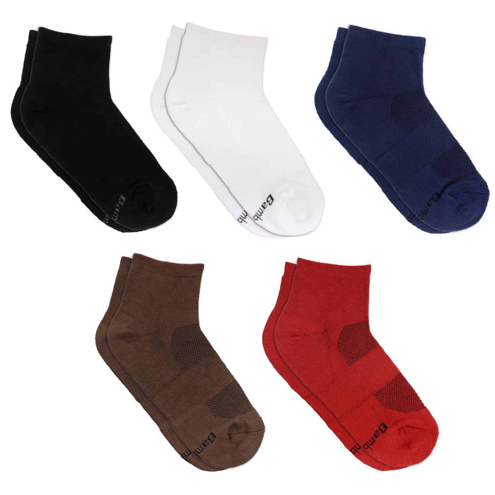 Bamboomn Women's Bamboo Cushioned Athletic Quarter Socks