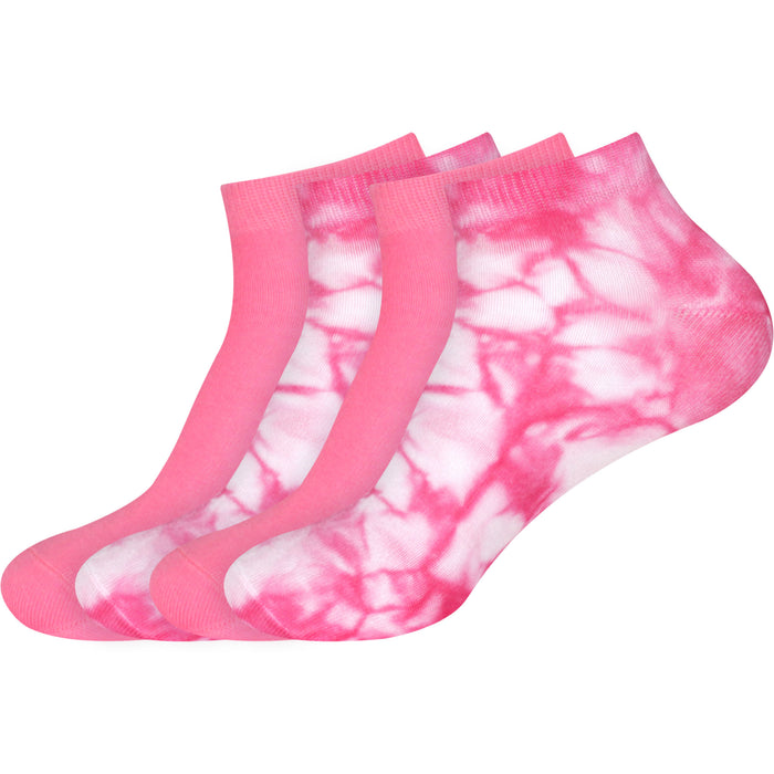 bamboomn Women's Bamboo Tie Dye Ankle Socks: 4 Pairs