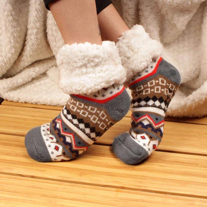 Bamboomn Women's Classic Fleeced Thermal Cabin Crew Socks: 1 Pair