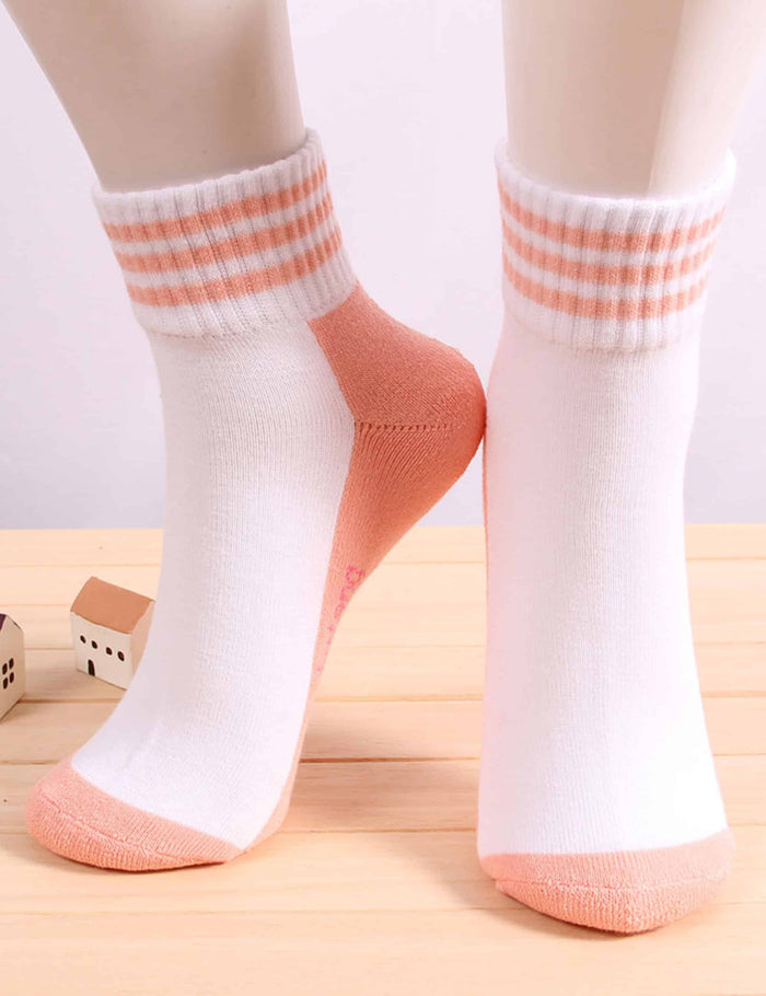 Bamboomn Women's Classic Retro Design Cotton Anklet Quarter Socks