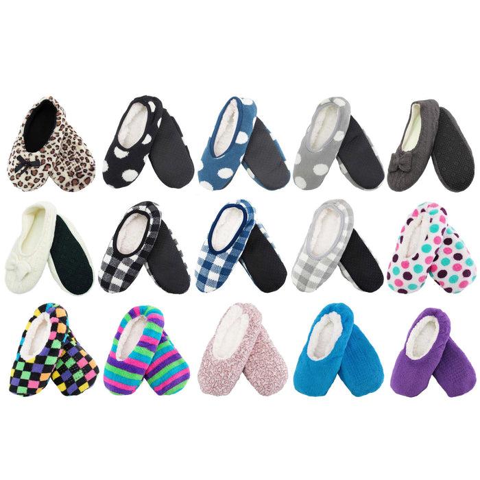 bamboomn Women's Colorful Non-Slip Slippers: 3 Pairs
