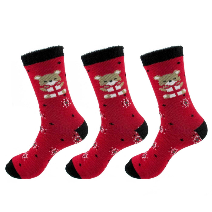 Bamboomn Women's Double Layer Christmas Animal Socks