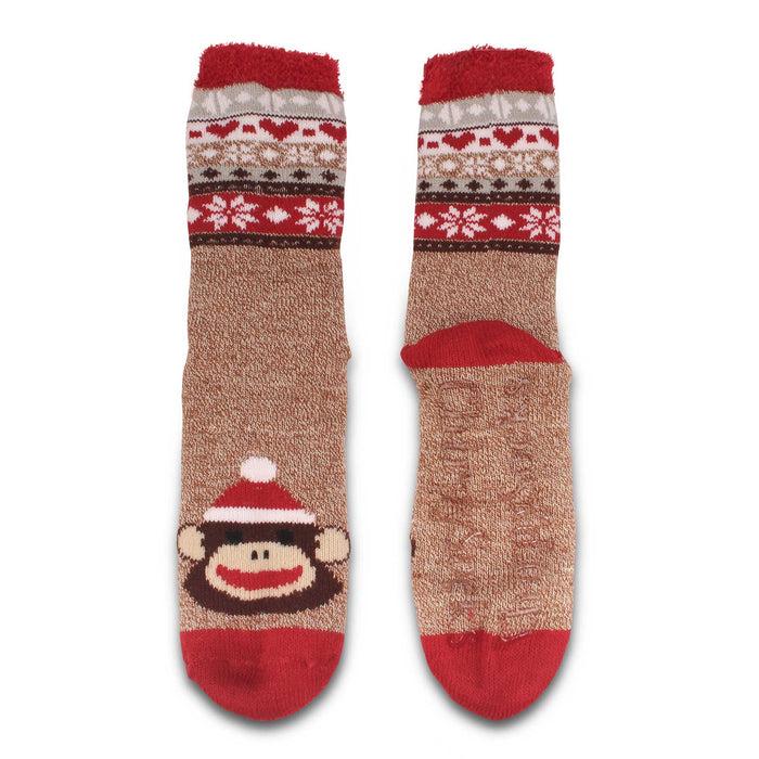 Bamboomn Women's Double Layer Christmas Cozy Fuzzy Cabin Animal Socks - 1 Pair