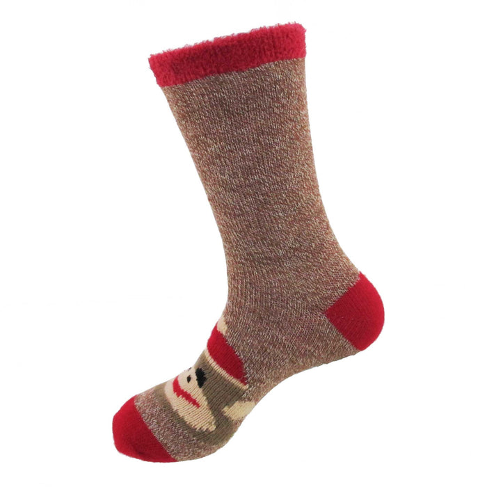 Bamboomn Women's Double Layer Christmas Cozy Fuzzy Cabin Animal Socks - 1 Pair