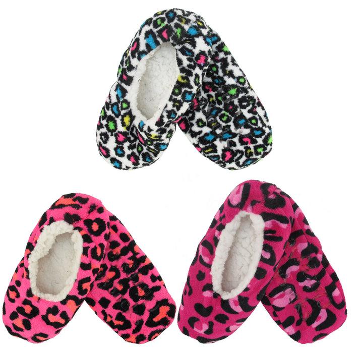 Bamboomn Women's Fuzzy Footies Non-Slip Lined Slippers
