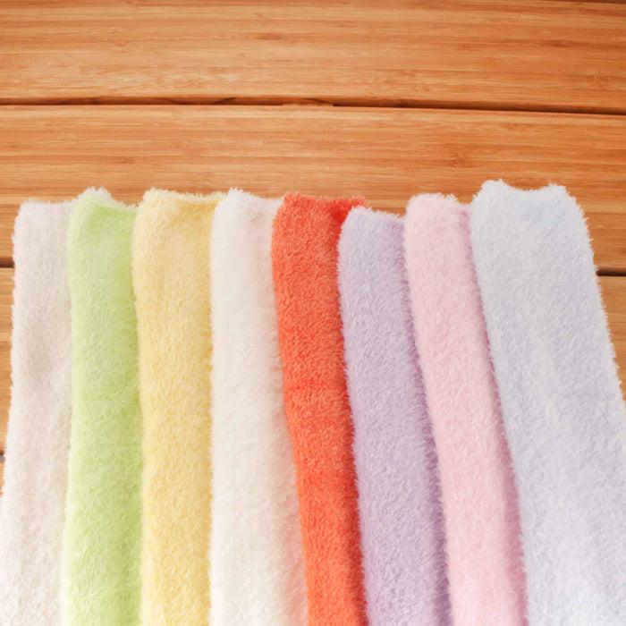 Bamboomn Women's Fuzzy Pastel Colored Knee High Socks