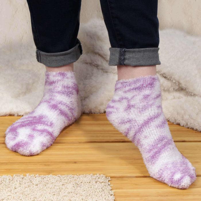 Bamboomn Women's Fuzzy Warm Fluffy Tie-Dye Colorful Ankle Socks