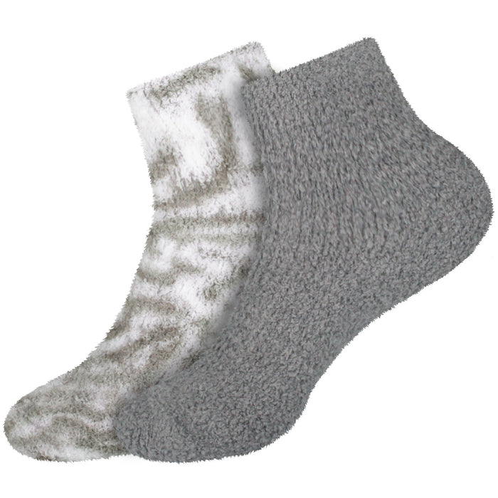bamboomn Women's Fuzzy Warm Fluffy Tie-Dye Colorful Ankle Socks