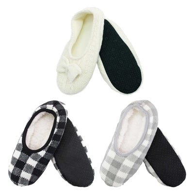 Bamboomn Women's Microfiber Cozy Fuzzy Non-Slip Slippers: Assortments