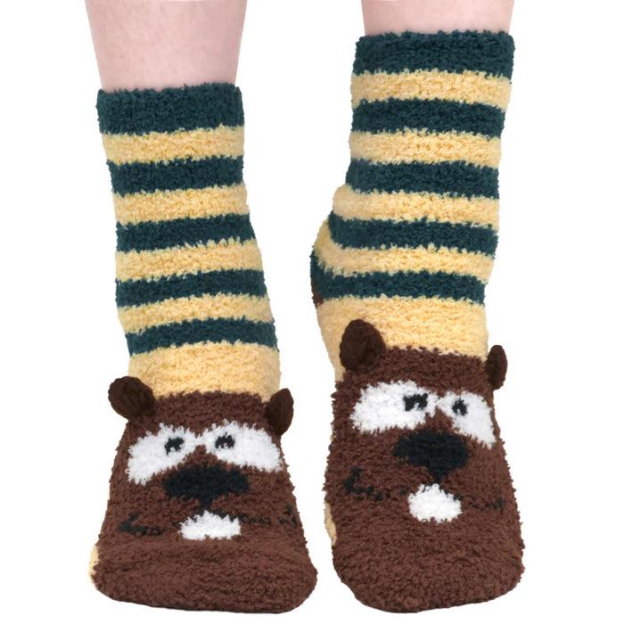 Bamboomn Women's Super Soft Cute Fuzzy Cozy Warm Animal Cabin Crew Socks